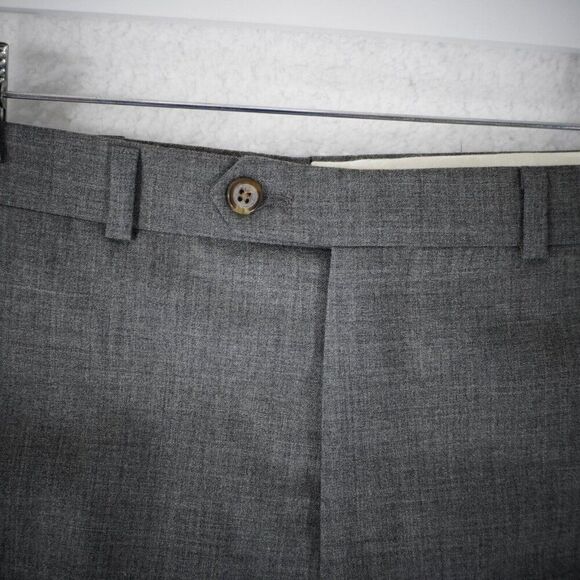 Lauren Ralph Lauren Super‎ 100's Wool Gray Flat Front Mid Rise Dress Pants 40/31 - Picture 2 of 7